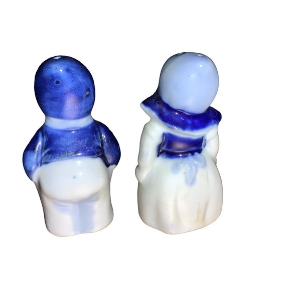 Blue Dutch boy girl salt pepper. Blue White - Picture 6 of 10